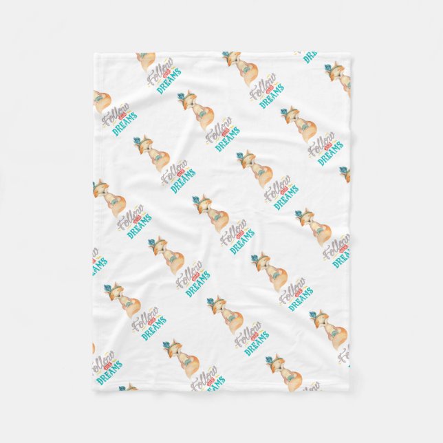 Cobertor De Velo Siga sua raposa dos sonhos (Frente)