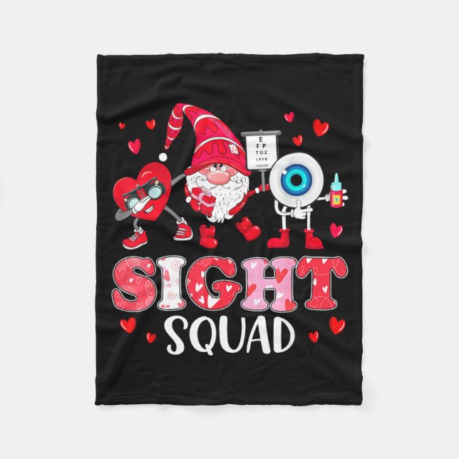 Cobertor De Velo Sight Squad Optician Optometrist Dabbing Heart Val (Frente)