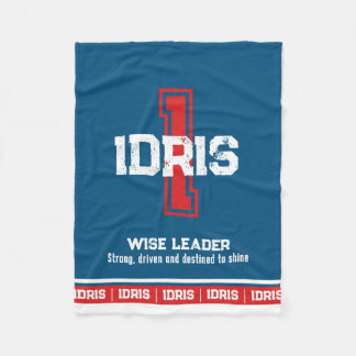 Cobertor De Velo Significado do nome Idris monograma esportivo verm