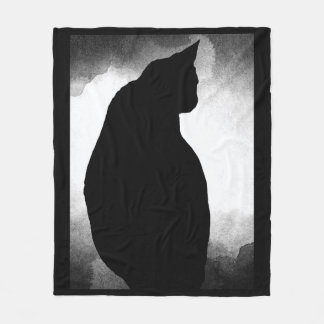 Cobertor De Velo Silhouette Gato Preto