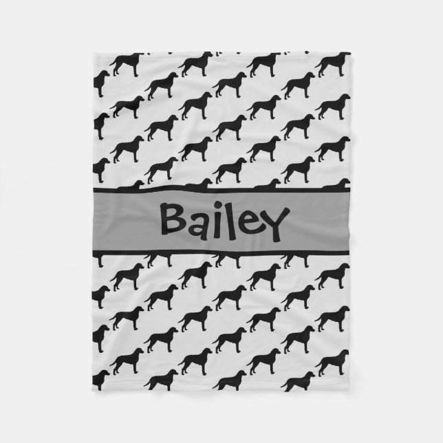 Cobertor De Velo Silhueta de Cachorro Revestido Curly Personalizado (Frente)