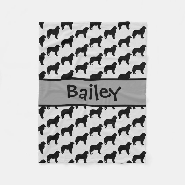 Cobertor De Velo Silhueta de cães de Pirenéus de Excelente Personal (Frente)