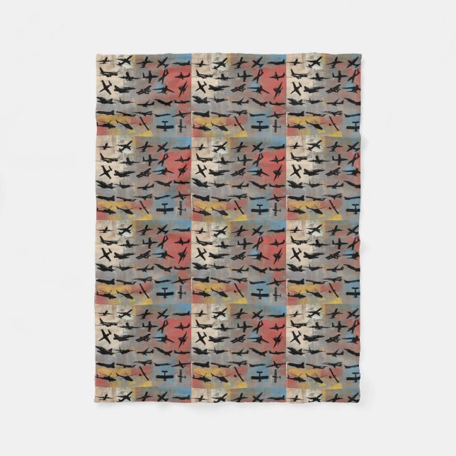 Cobertor De Velo Silhuets de avião (Frente)