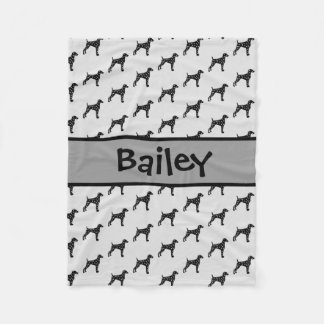 Cobertor De Velo Silhuette de Cachorro Dalmático Personalizado