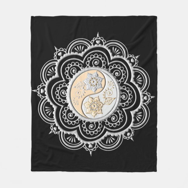 Cobertor De Velo Silver & Gold Mandala (Frente)
