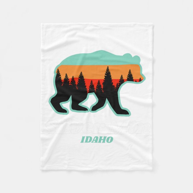 Cobertor De Velo Silver Mountain Idaho - Urso de Snowboard (Frente)