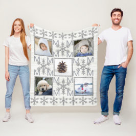 Cobertor De Velo Silver Snowflake Monograma Opcional 5 Foto