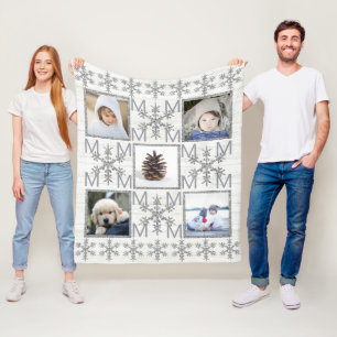 Cobertor De Velo Silver Snowflake Monograma Opcional 5 Foto