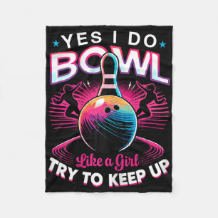 Cobertor De Velo Sim, Eu Faço Boliche Como Uma Garota Camiseta De B