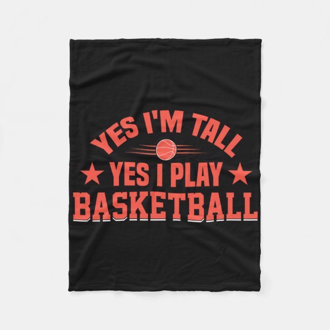 Cobertor De Velo Sim, eu sou alto, sim, eu jogo basquete (Frente)