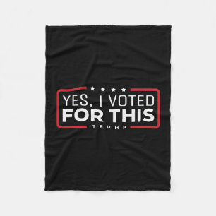 Cobertor De Velo Sim, Eu Votei Neste Trump - Patriótico Político E
