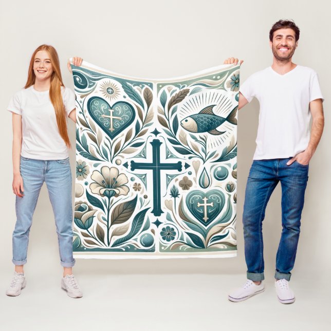 Cobertor De Velo Símbolo Cristão de Embrace Divino (In Situ)