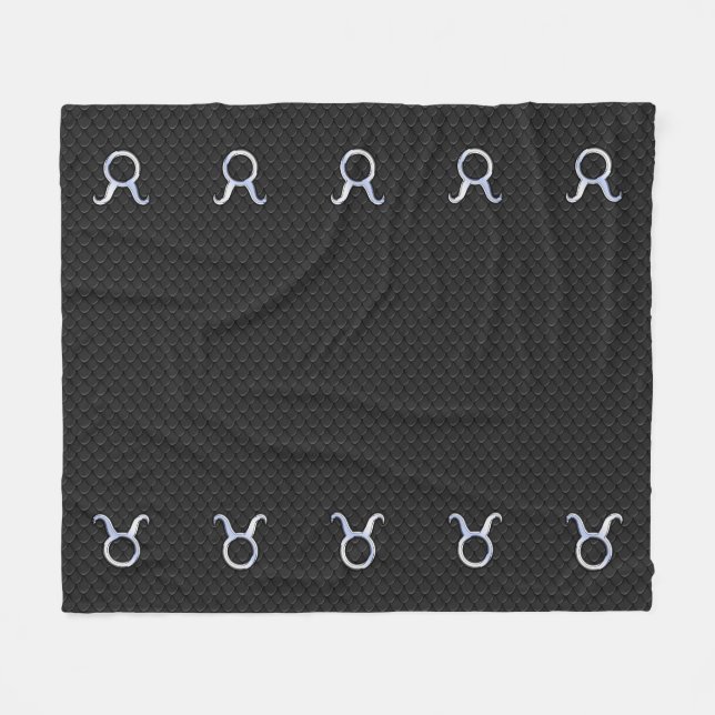 Cobertor De Velo Símbolo Cromo Moderno Como Taurus Zodiac (Frente (Horizontal))