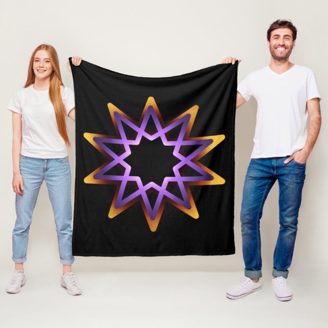 Cobertor De Velo Símbolo de Estrela Laranja Roxo da Árvore da Vida (In Situ)
