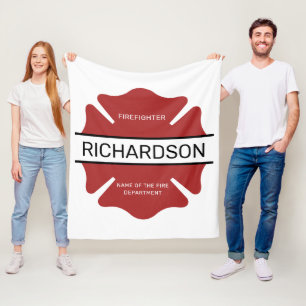 Cobertor De Velo Símbolo de logotipo vermelho de bombeiro personali