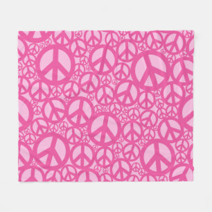 Cobertor De Velo Símbolo de Paz - Pink