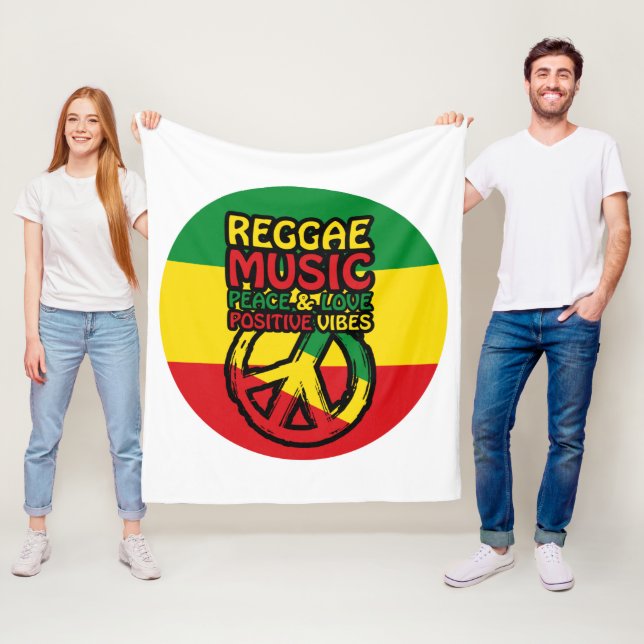 Cobertor De Velo Símbolo de Reggae e Paz com citações positivas (In Situ)