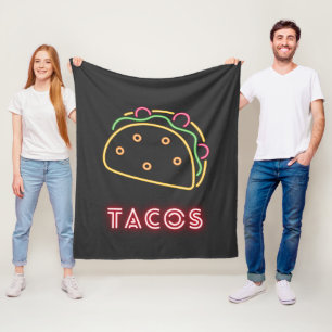 Cobertor De Velo Símbolo de Tacos Neon