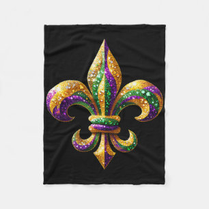 Cobertor De Velo Símbolo do Carnaval Mardi Gras Fleur-de-lis Desfil