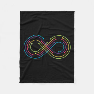 Cobertor De Velo Símbolo Infinito Arco-Íris Orgulho Autismo Sensibi