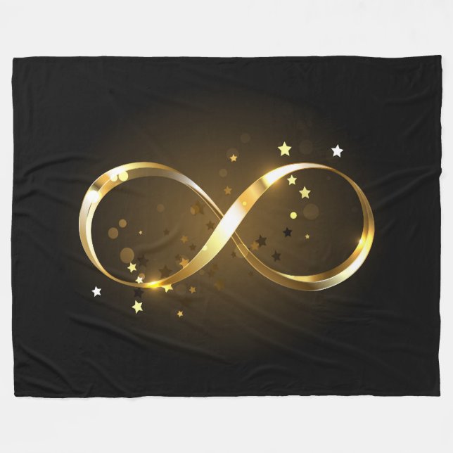 Cobertor De Velo Símbolo Infinity do ouro (Frente (Horizontal))