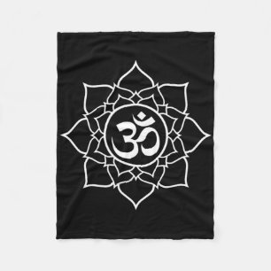 Cobertor De Velo Símbolo Lotus Ohm Om Yoga Meditação Para Iniciante