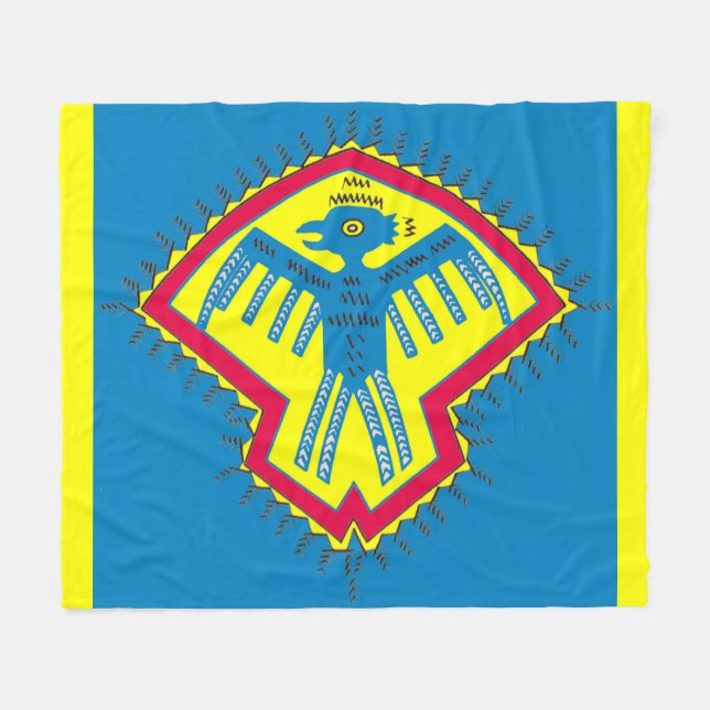 Cobertor De Velo Símbolo nativo americano (Frente (Horizontal))