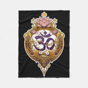 Cobertor De Velo Símbolo Om Espiritual Zen Paz Yoga Meditação 