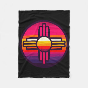 Cobertor De Velo Símbolo Zia Novo México Estado Vintage Retro-moder