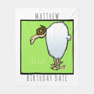 Cobertor De Velo Símbolo Zodiac Aries Personalizados Blanket de Ani