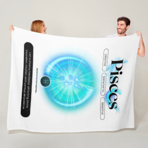 Cobertor De Velo Símbolo Zodiano Moderno Peixes Citar Elemento Água