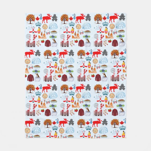 Cobertor De Velo Símbolos do Canadá (Frente)