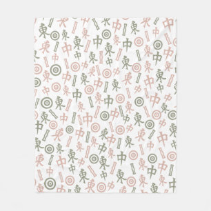 Cobertor De Velo Símbolos Mahjong