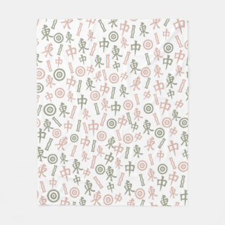 Cobertor De Velo Símbolos Mahjong