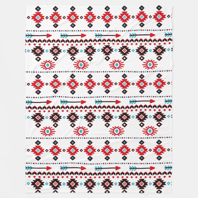 Cobertor De Velo Símbolos Nativos Americanos Fleece Blanket (Frente)
