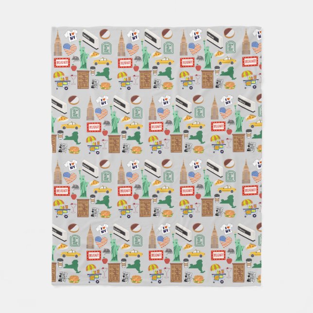 Cobertor De Velo Símbolos Nova Iorque (Frente)