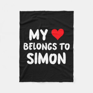 Cobertor De Velo Simon - Meu Coração Pertence a Simon - Love Premiu