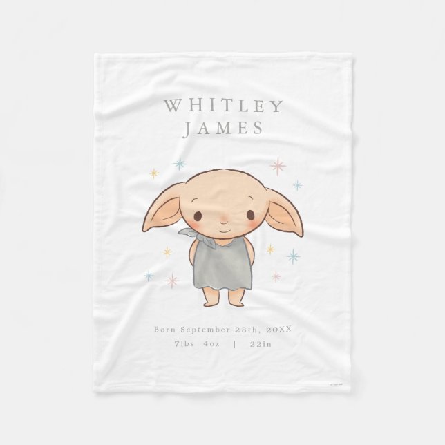 Cobertor De Velo Simple Harry Potter - Dobby Baby Shower (Frente)