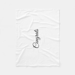 Cobertor De Velo Simple minimal congratulations add your text name