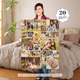 Cobertor De Velo Simples de Colagem de Fotos 20 Única
