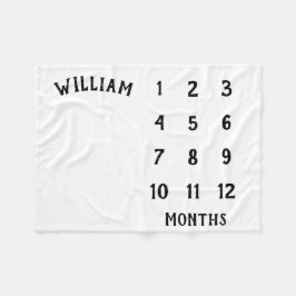 Cobertor De Velo Simples Milestone do Bebê Monthly Blanket