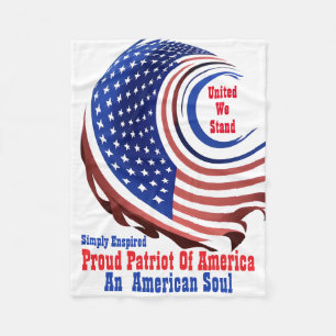 Cobertor De Velo Simplesmente Enspirado Orgulhoso Patriota Da Améri