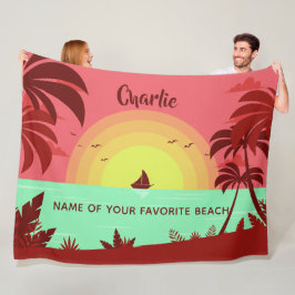 Cobertor De Velo Sinais de texto e nome personalizados da Ilustraçã