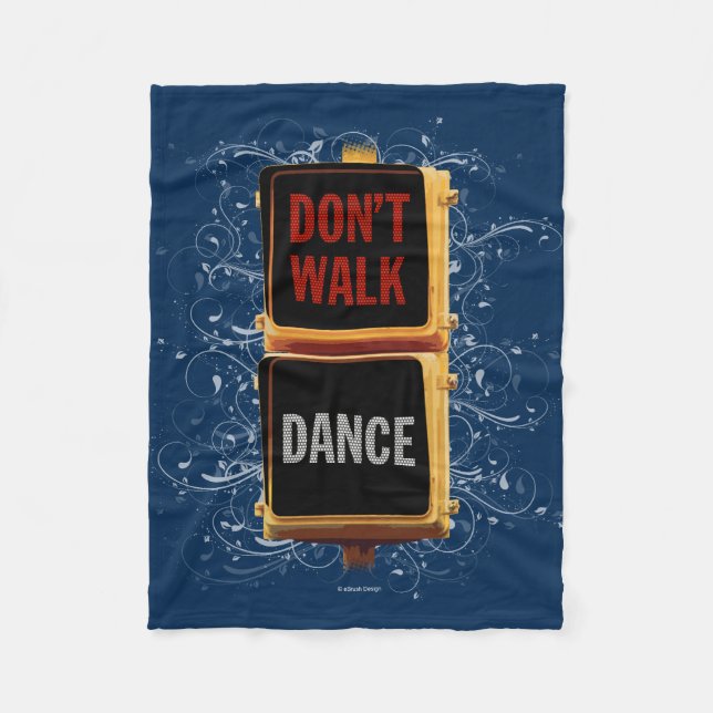 Cobertor De Velo Sinal de Dança de Tráfego Fleece Blanket (Frente)