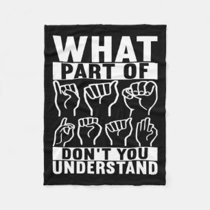 Cobertor De Velo Sinal de linguagem Deficientes Auditivos 7