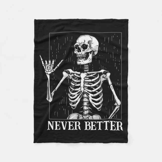 Cobertor De Velo Sinal de Mão Shaka de Halloween Nunca Melhor Esque (Frente)