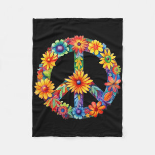 Cobertor De Velo Sinal de Paz Amor 60 anos 70 Groovy Hippie Costume