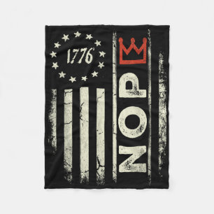 Cobertor De Velo Sinal de Protesto Retro No Kings Bandeira American