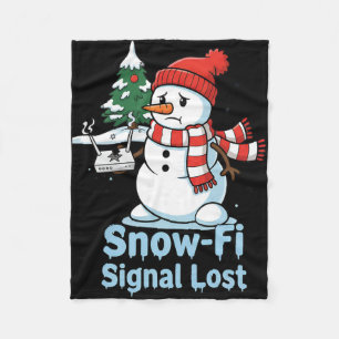 Cobertor De Velo Sinal de Snow-fi Engraçado Perdeu o Design de Nata