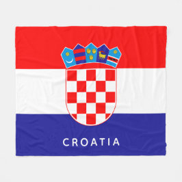Cobertor De Velo Sinalizador croata com texto personalizado